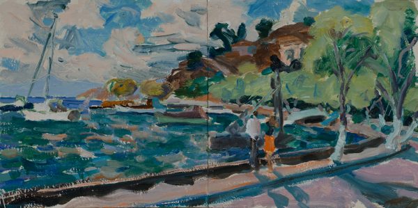 The Harbour - Breezy Afternoon (HG1095) Oil on Board 15
