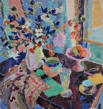 Still Life in Blue (HG1133) Oil on Canvas 36