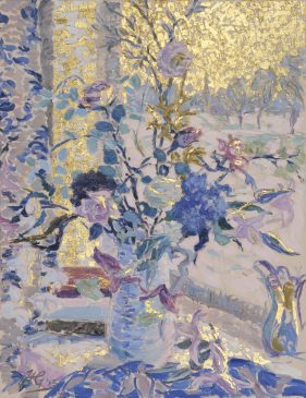 A Winter Promise (HG1026) Oil & Gold Leaf on Canvas 36