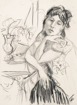 Compositional Study: a World of her Own (HG1033) Charcoal on Paper 28