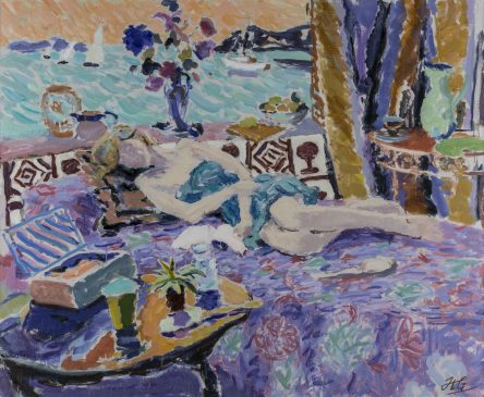 Dreaming by the Sea (HG1165) Oil on Canvas 38