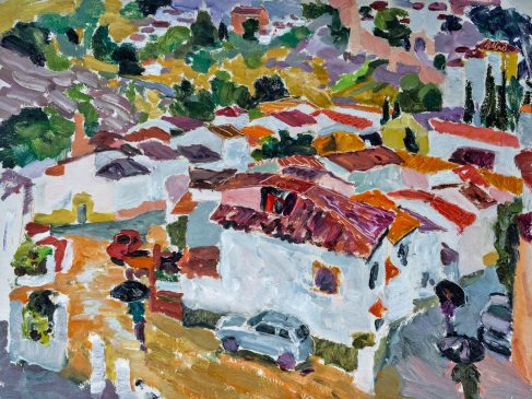 Rainy Day, Ronda (HG1204) Oil on Board 19.25