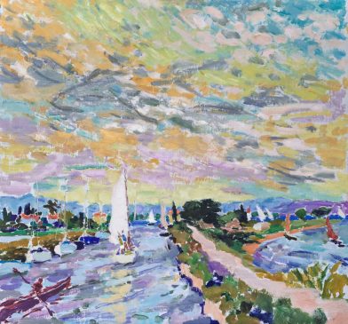The Midi at Marseillan (HG1233) Oil on Canvas 34