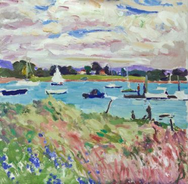 Spring on the Itchen (HG1242) Oil on Canvas 24