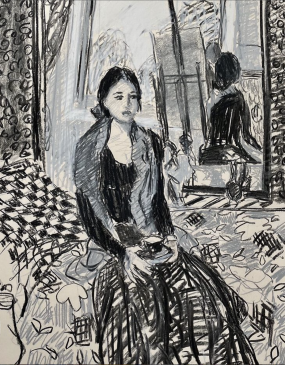 Ophelia (HG1468) Charcoal on Paper 24x33