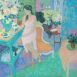 The Pink Dress (HG696) Oil on Canvas 34