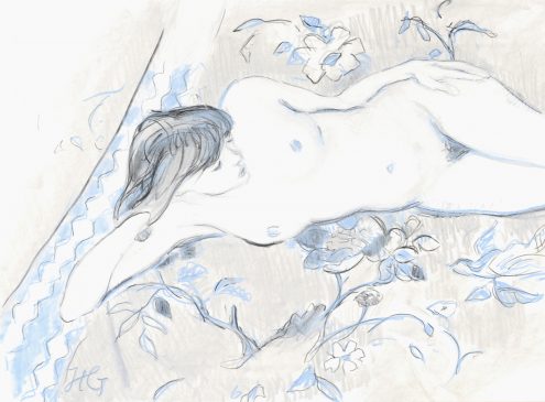 Lost in Thought (HG761) Charcoal and Chalk on Paper 19