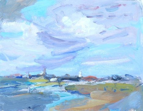 Goodbye Southwold (HG766) Oil on Board 11.5