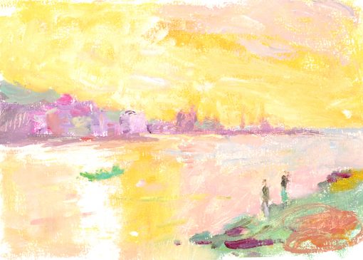 Last Light (HG775) Small Oil on Board 12