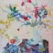 Red, White and Blue: Still Life with Flowers (HG794) Oil on Canvas 46