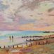 Climping Beach, Low Tide, October Morning (HG811) Oil on Gessoed Board 14.5