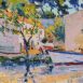 Boatyard, Evening on the Canal du Midi (HG813) Oil on Gessoed Board 14.25