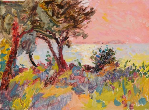 Aegean Sunrise (HG815) Oil on Gessoed Board 11