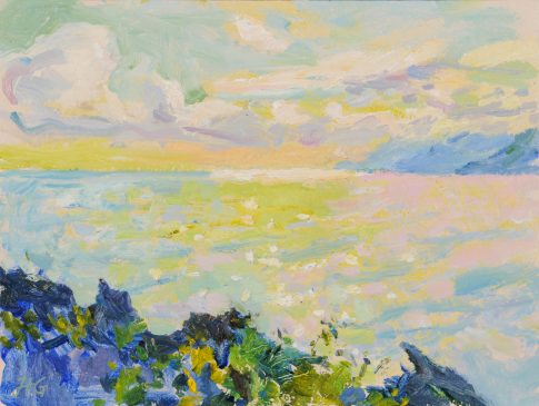 Looking South, Morning, Limiona (HG817) Oil on Gessoed Board 11