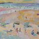 Bathers at White Sands Beach, Pembrokeshire (HG909) Oil on canvas 28