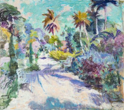 Tresco Gardens, Easter Late Afternoon (HG920) Oil on Canvas, 48