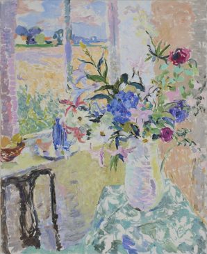 The Jug of Flowers, Harvest Time (HG921) Oil on canvas 44