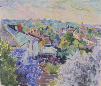 Evening, towards Alexandra Palace (HG925) Oil on canvas 23