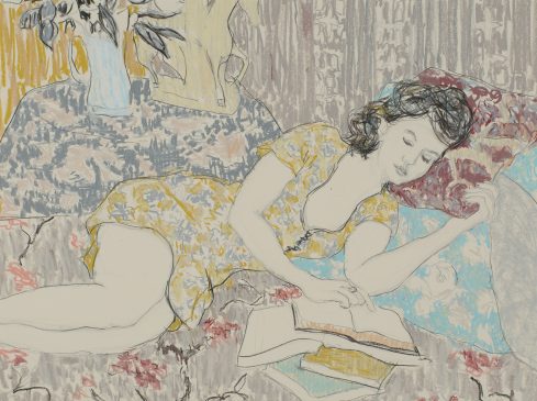 Reverie (HG929) Charcoal, Pencil and Chalk on paper 24