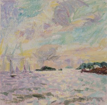 Late Afternoon Light, Sailing Boats at Bandol (HG931) Oil on board 14