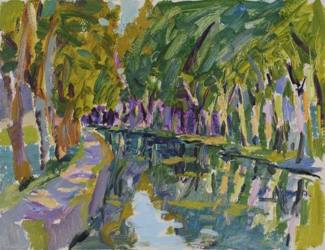 Evening Light, Canal Lateral (HG933) Oil on canvas 14