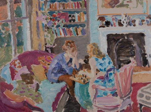 The Game of Chess (HG1153) Oil on Board 23