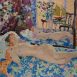 Late Afternoon Light, Interior with Reclining Nude (HG1156) Oil on Canvas 38