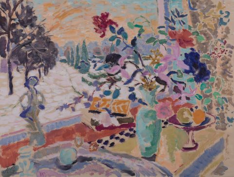 A Winter Afternoon, Still Life with Jug of Flowers (HG1166) Oil on Canvas 32