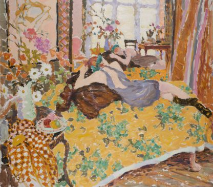 Morning Light: Figure Sleeping on a Fur Coat (HG1163) Oil on Canvas 48