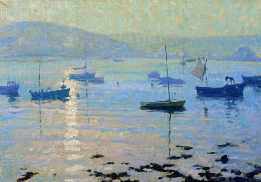 Sea Mist, Evening Sun, Tresco (HG207) Oil on Canvas 22