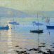 Sea Mist, Evening Sun, Tresco (HG207) Oil on Canvas 22