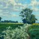 Cowparsley and Rape, Suffolk in May (HG242) Oil on Board 11.5