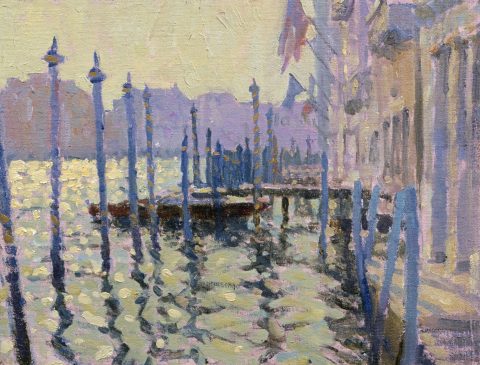 Early Morning Light, Grand Canal (HG243) Oil on Board 11.5