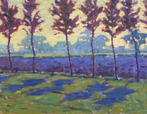 October Morning, Suffolk (HG246) Oil on Board 11.5