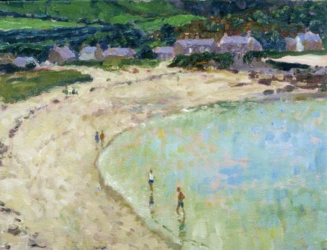 Looking down on Old Grimsby (HG252) Oil on Board 11.5