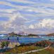 Coast Guard Cottages, Tresco (HG255) Oil on Canvas 14