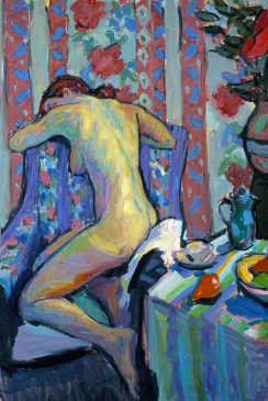 Nude with Still Life (HG514) Oil on Canvas 36