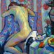 Nude with Still Life (HG514) Oil on Canvas 36