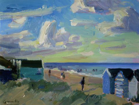 Southwold Beach (HG524) Oil on Board 11.5