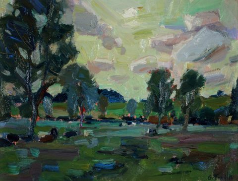 Late Afternoon, Cornish Coast (HG528) Oil on Canvas 36