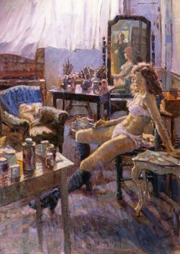 Natalie in the Studio (HG12) Oil on Canvas 41.5