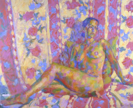 Reclining Nude (HG305) Oil on Canvas 32