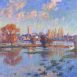 The Waveney in Flood, February Morning (HG306) Oil on Canvas 34