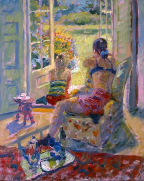 View to the Garden (HG321) Oil on Canvas 24