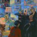Interior by Lamplight (HG322) Oil on Canvas 24