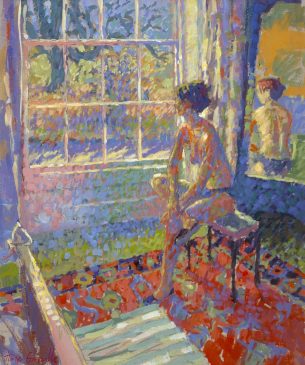 View from the Bedroom Window (HG333) Distemper on Board 23