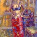 Study for the Red Sarong II (HG335) Distemper on Board 21
