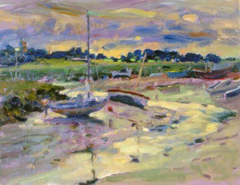 The Creek, Low Tide (HG352) Oil on Canvas 14