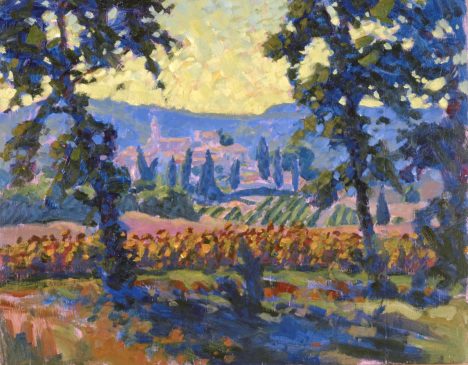 September Afternoon, Bellegarde-des-Razes (HG353) Oil on Board 16