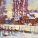 Withersdale Street in the Snow (HG363) Oil on Canvas  14